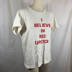 ban.do Cream Tee with Red Print